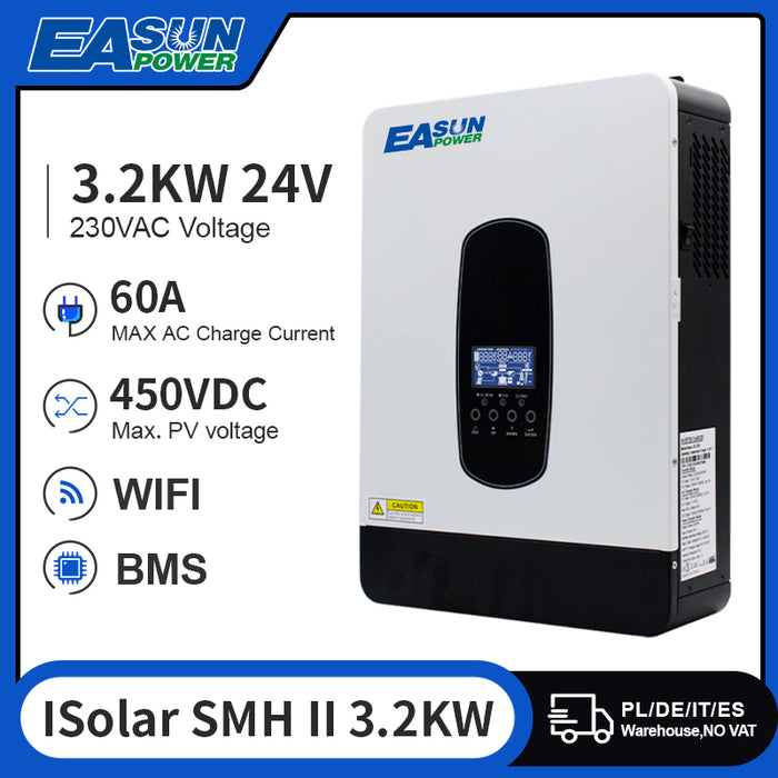 EASUN 3200VA Solar Inverter Pure Sine Wave Solar Inverser Build In 80A Solar Controller