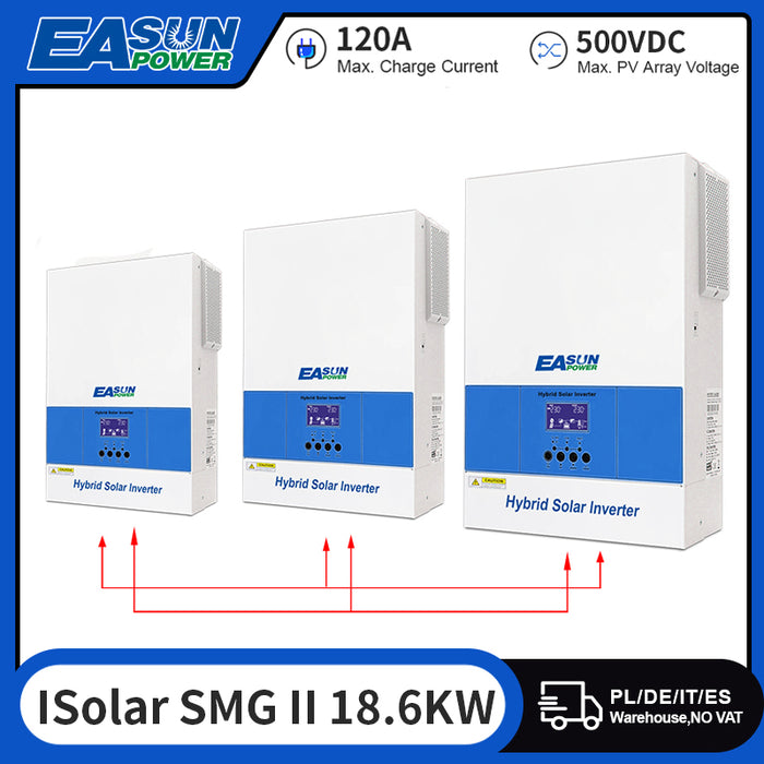 Falownik EASUN POWER 18600W Off Grid MPPT 120A z wbudowaną ładowarką i wbudowanym zestawem równoległym i Wi-Fi