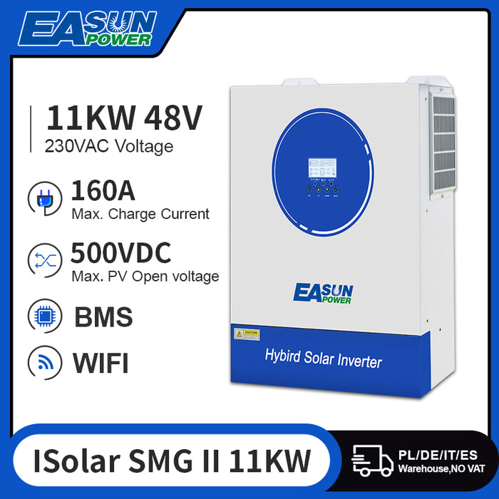 Falownik EASUN 11000W Off Grid, 160A, podwójna ładowarka MPPT, BMS, z WIFI