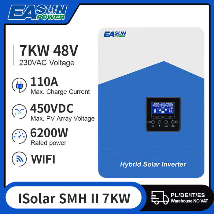 EASUN 7000W Solar Inverter Build in 110A MPPT Charger Pure Sine Wave Off Grid inverter
