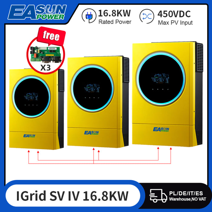 EASUN POWER 16800W Hybrydowy falownik solarny MPPT 120A Ładowarka solarna