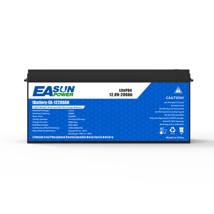 Easun 12v 200Ah LifePO4 Battery Grade A Parallel and Customizable +2000 Cycle Life