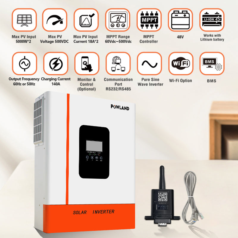 EASUN 11000W Off Grid inverter 160A Double MPPT Charger  BMS with WIFI