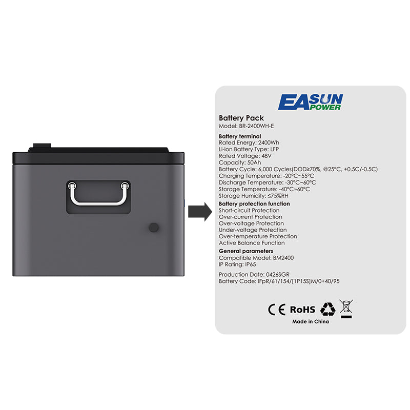 EASUN 2400W Plug & Play Balcony System with Storage | Balkonkraftwerk mit Speicher