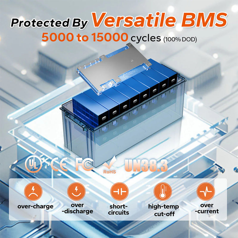 【0% VAT】Easun 12v 200Ah LifePO4 Battery Grade A Parallel and Customizable +2000 Cycle Life