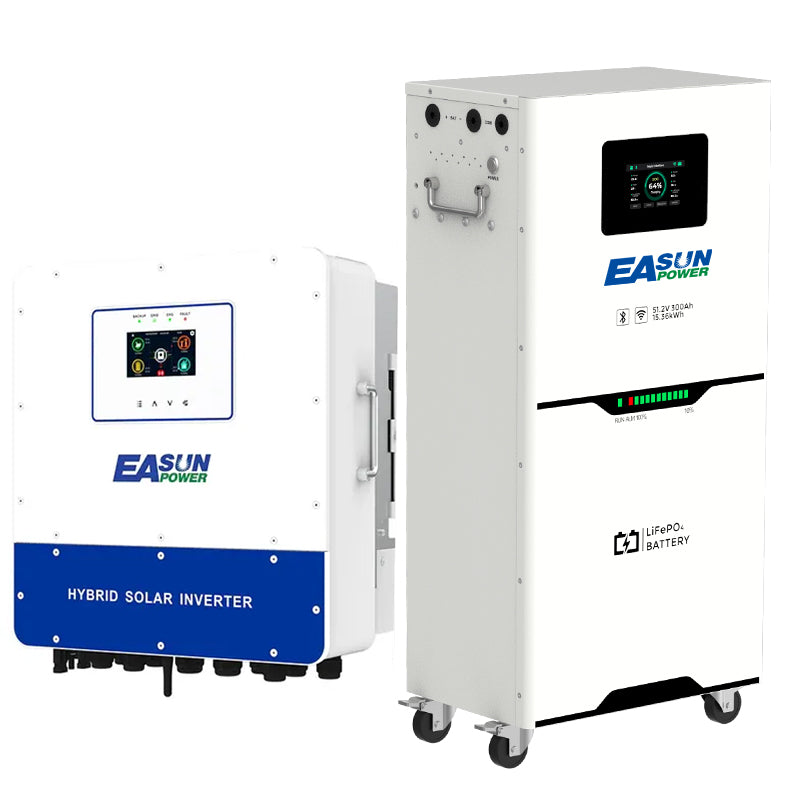 【0% VAT】EASUN 5kwh 10kwh 15kwh 51.2V Lifepo4 Battery 100AH 200AH 300AH Solar Energy Storage Battery