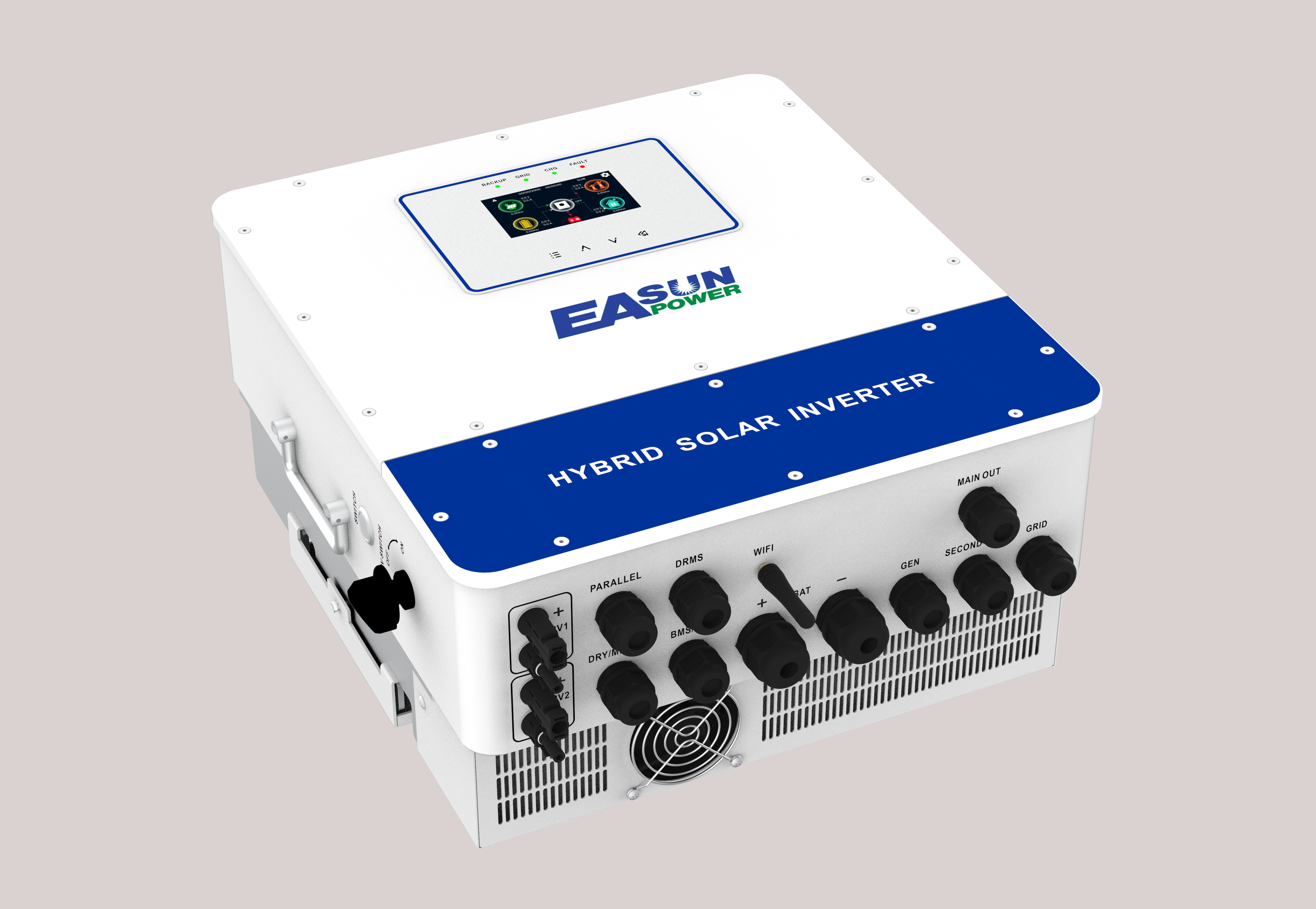 EASUN 6kW 48V Hybrid Solar Inverter Dual MPPT Battery-Feedin IP65 WiFi ...