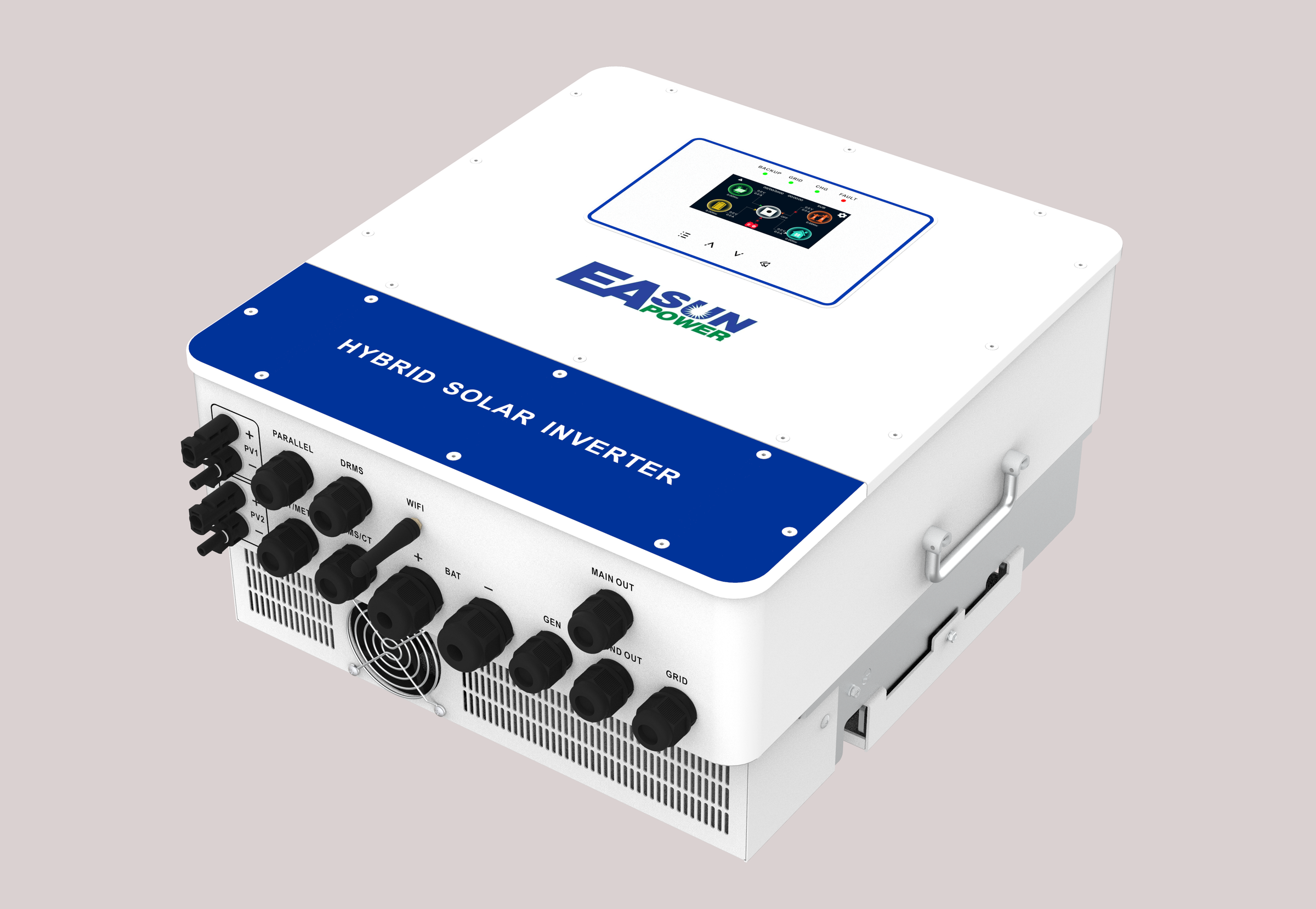 EASUN 6kW 48V Hybrid Solar Inverter Dual MPPT Battery-Feedin IP65 WiFi ...