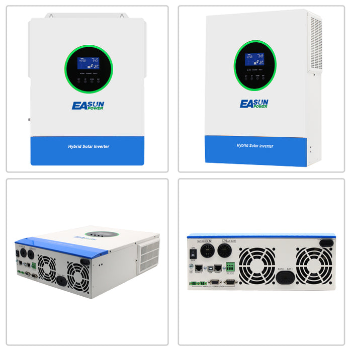 EASUN MOC 5,6KW/5600W Falownik solarny MPPT Czysta fala sinusoidalna 500VDC 60A Kontroler ładowania słonecznego 48V 220V 50 Hz/60 Hz Inwerter off-grid z modułem Wi-Fi