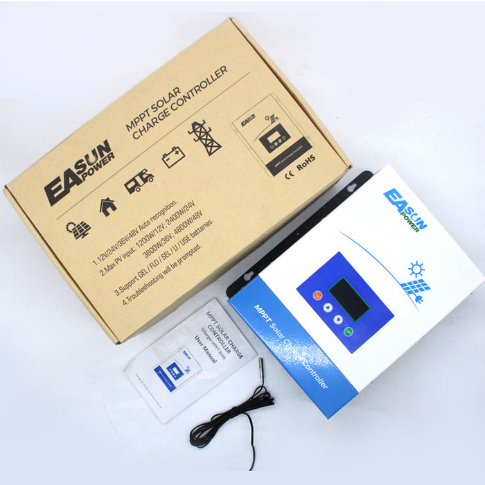 EASUN POWER 80A MPPT Solar Charger Controller 12V 24V 36V 48V Battery PV Input 150VOC