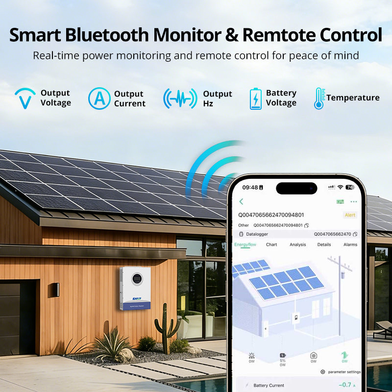 EASUN POWER 12KW 48V Hybrid Inverter 150A Solar Charger Dual MPPT WIFI
