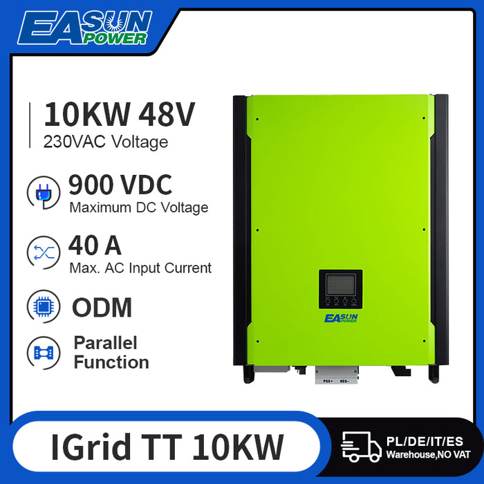 EASUN POWER 10KW falownik solarny 48V 380V inwerter sieciowy 3 fazy w sieci inwerter off-grid z maksymalną mocą słoneczną 14850W MPPT 