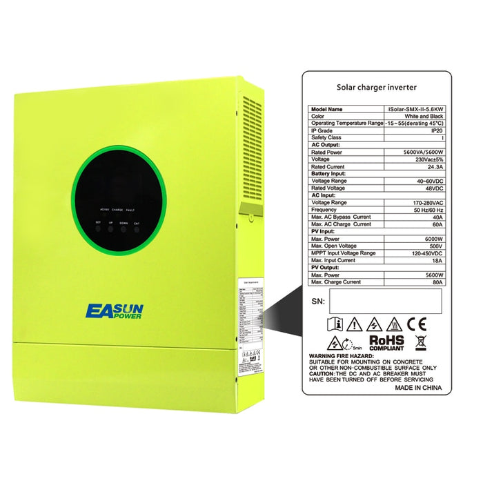 EASUN POWER 16800W Solar Inverter 80A MPPT  48V 230V