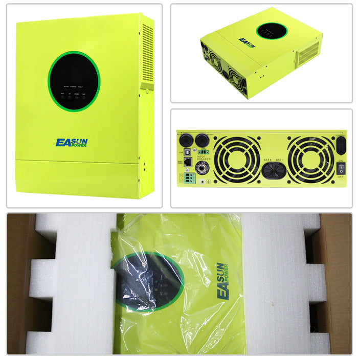 EASUN 3600w Solar Inverter MPPT Pure Sine Wave 500VDC 80A Solar Charge Controller Off Grid Inverter With Wifi Module