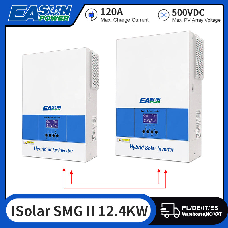 Falownik EASUN POWER 12400 W Off Grid MPPT 120 A z wbudowaną ładowarką i wbudowanym zestawem równoległym i Wi-Fi