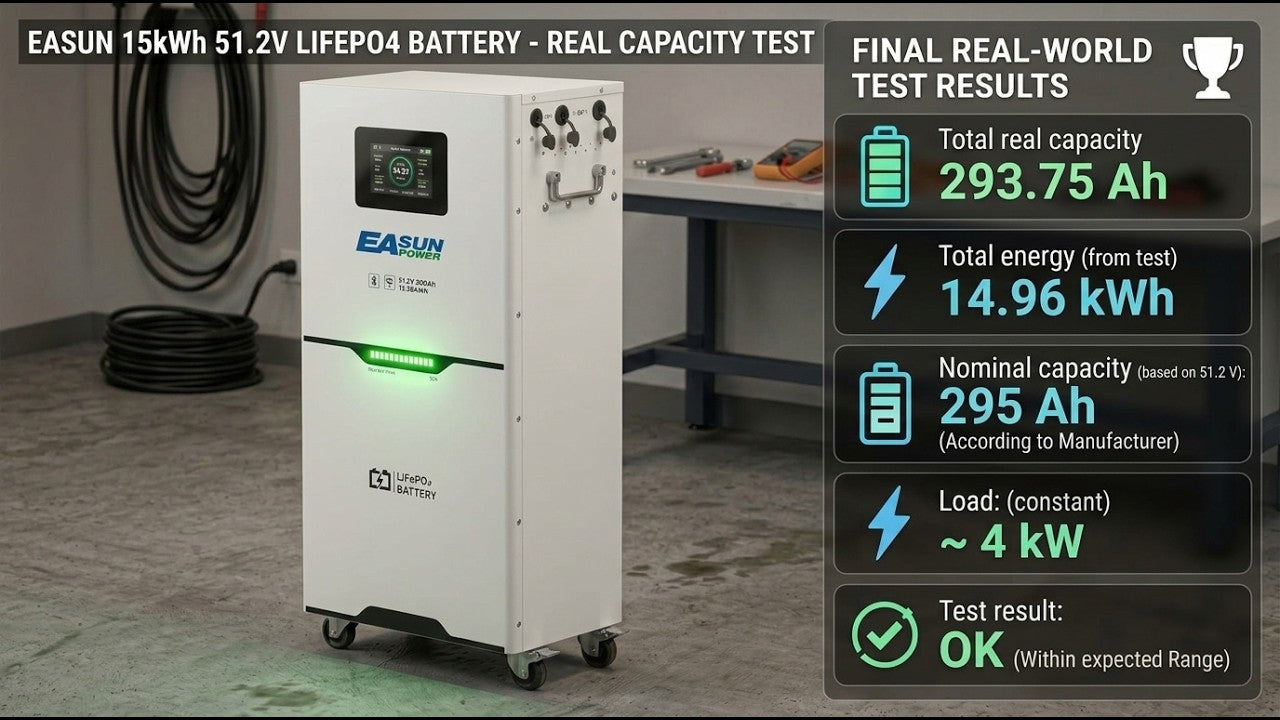 EASUN 51.2V 15kWh LiFePO4 Battery | Real Testing